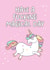 adult unicorn Birthday Card 20555 created by Superlush Cards