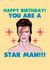 star man song Birthday Card 10213 created by Cheeky Chops Cards