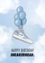 Blue Jordan 1 Sneakerhead Birthday Card created by Lauren Fernandes Designs