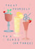 cocktail time Greeting Card created by Poppy Bignell