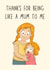 Thanks for being like a mum to me 1000 created by Anna Glews