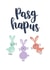 Welsh Easter Bunnies Card created by Draenog Design