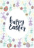 Easter bunnies and eggs card created by Draenog Design