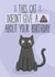 Rude cat birthday card created by Stripy Fish Designs