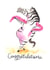 Congratulations party zebra created by Richard Stelmach Art