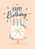 Birthday Cake and Candles Happy Birthday Card created by Little Mono