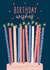 Candles and Cake Birthday wishes card. created by Little Mono