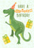 Children’s Roarsome T-Rex Dinosaur Birthday card created by Peach Pie Paperie 