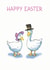 Cute duck illustration easter card created by Richard Marsh Art