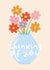 Thinking of You Flowers Card created by illustrationlisa