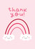Pink Rainbow Thank You Card created by illustrationlisa