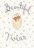 Beautiful Twins New Babies card created by Love Lucy Illustration