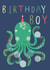 Cute Octopus Birthday Boy card created by Sally Payne Design