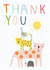 Thank you Cute Animal Card created by Sally Payne Design