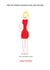 Funny red dress card created by art by thurston
