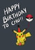 Pokemon birthday card created by Georgia Akers