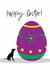 Easter Dog Looking up at Large Easter Egg card created by Jackie Ponwaye Design