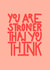 Stronger Than You Think Inspirational card created by Jodi Feddon