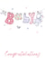 Baby girl congratulations washing line card created by Kate Garrett