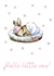New baby bunny girl card created by Kate Garrett