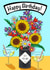 Happy birthday floral gin card created by Jessicadrawws