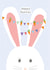 Happy Easter Bunting Bunny Card created by RebeccaAustinDesigns