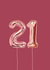 21st birthday balloon card  created by Fiona Sutherland
