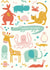 Cute Animal Happy Birthday Card created by Ooh I Like That Design