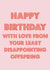Least disappointing offspring birthday card created by Nicola Jo