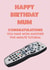 Remote control birthday card for mum created by Nicola Jo