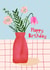Flower Vase Birthday Card created by Claire Sweet Designs