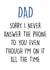 Answer Phone Card for Dad created by Pack a Punch Designs