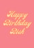 Happy Birthday Bish created by Hattie Dyer