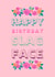 Happy Birthday Sl*g Face Floral Card created by Ruinarte Cards