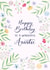 Wonderful Auntie Floral Birthday Card created by Nicki O'Donoghue Studio