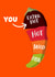 Funny Nandos Anniversary Card / Valentines Day Card - Chilli - Extra Hot created by Pink + Pip
