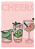 Fun Birthday Card - Cheers To You - Gin created by Abby Nair Art
