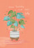 Plant lady Birthday card created by Sarah Hustwaite Illustration