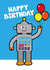 Robot Birthday Card created by Yeti Design