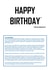 Terms and Conditions Apply Birthday Card. created by John Fox