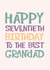 Classic Birthday Card - 70th - For Grandad created by Poppy Lane