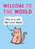Welcome to the World cat New Baby card created by Drawn to Cats