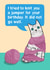 I Tried to Knit You A Jumper cat Birthday card created by Drawn to Cats