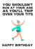 Saggy - Running - Trip Over Your Tits - Tits - Saggy Boobs - Saggy Tits - Funny - Cheeky - Getting Older - Rude - For Her - Running - Jogging -Birthday Card created by picsandsquiggles