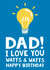 Dad I Love You Watts & Watts Birthday Card created by Yeh Boi
