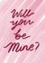 Will you be mine hand lettered created by lowkey print studio