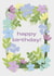 Jungle florals birthday card created by Sophie Jackson