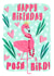 Posh Flamingo Birthday Card created by The Jaunty Cocoon