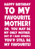 Funny happy birthday greeting card for mother mum mam favourite created by Naomi Park