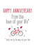 Cycling Anniversary card created by Silly Prints